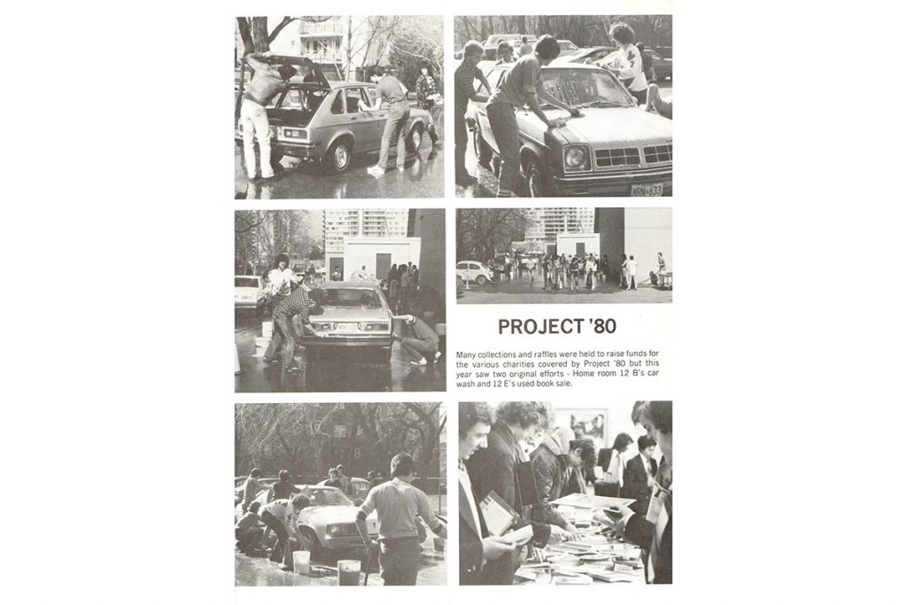 SMCS Tower yearbook page on Project '80